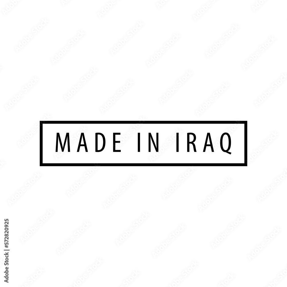 Made in Iraq icon vector logo design template Made in Iraq icon vector logo design template