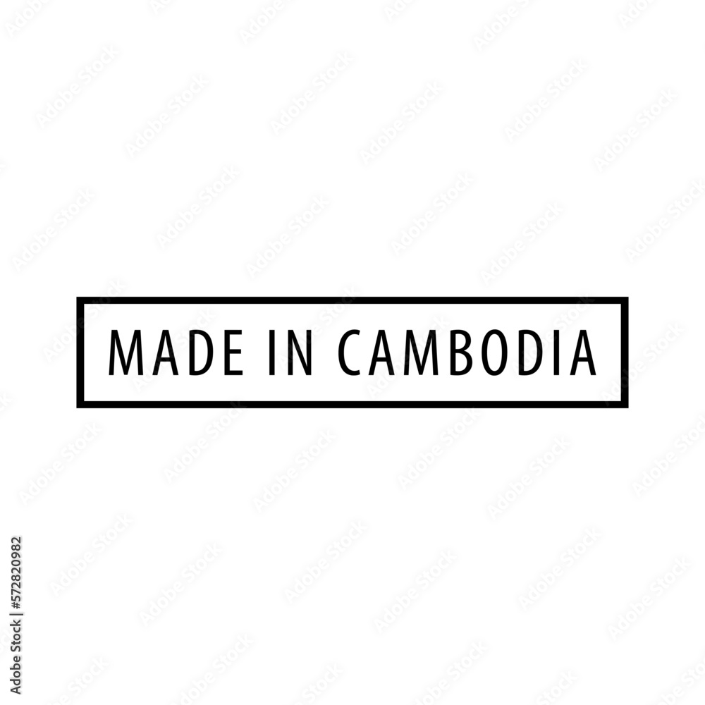 Made in Cambodia stamp icon vector logo design template Made in Cambodia stamp icon vector logo design template