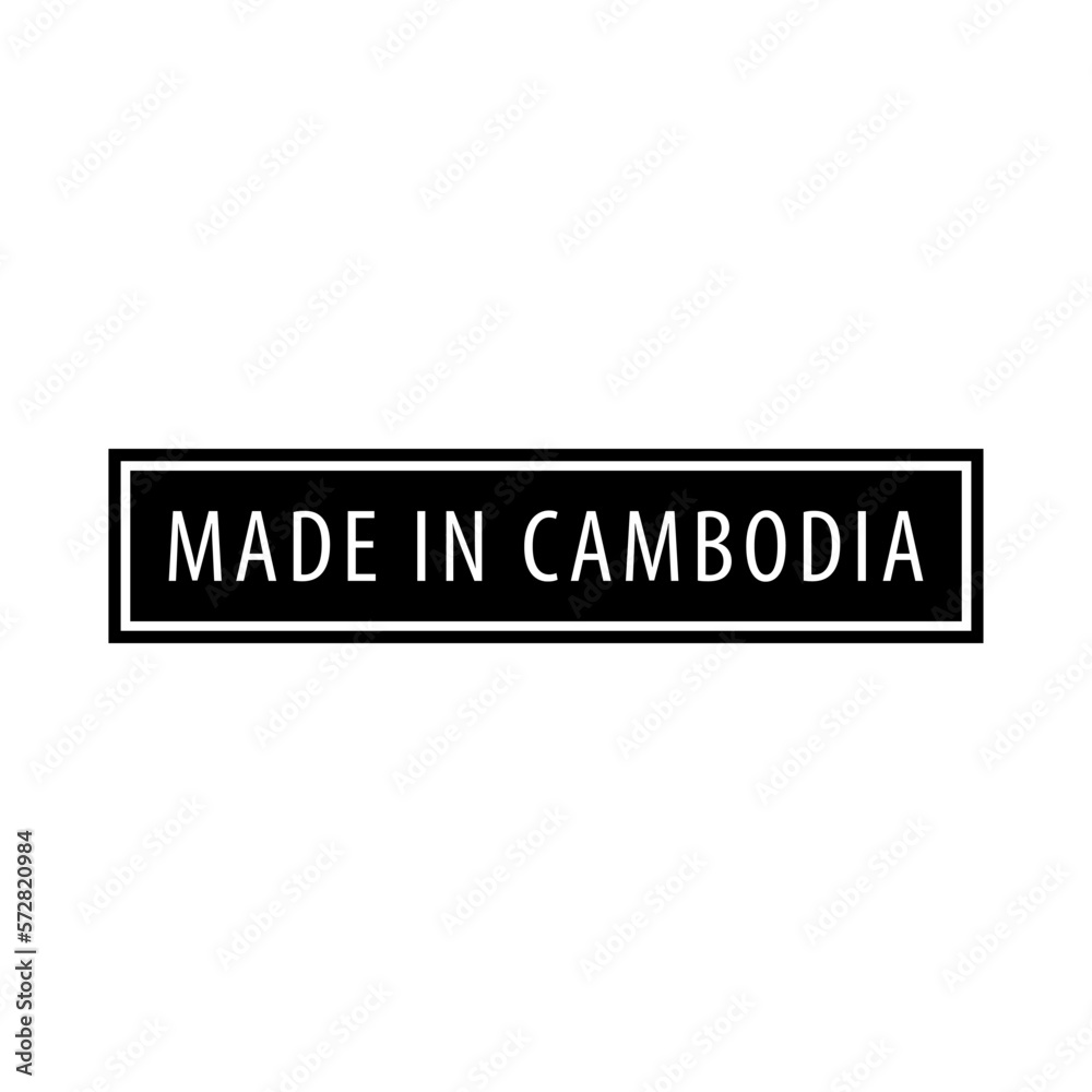 Made in Cambodia stamp icon vector logo design template Made in Cambodia stamp icon vector logo design template