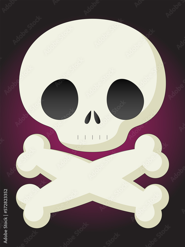 vector dangger baby skull illustration