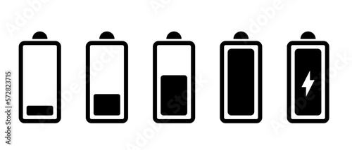 battery level icons vector set