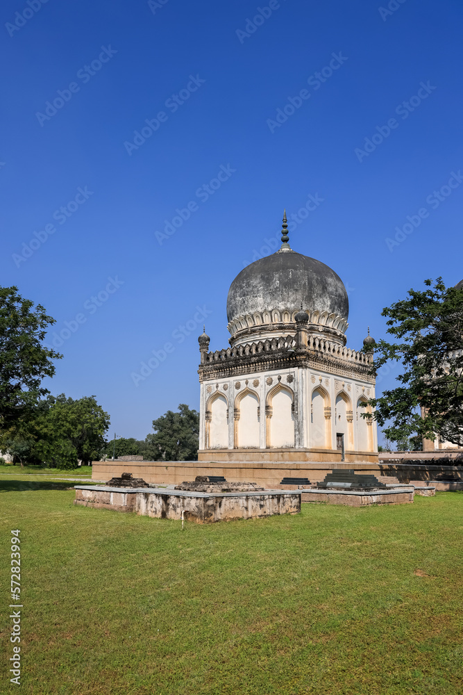 Quli Qutub Shah tombs in Hyderabad, India. They contain the tombs and mosques built by the various kings of the Qutub Shahi dynasty.