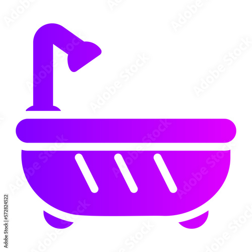 bath tub gradient icon