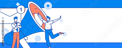 Notice bulletin vector creative flat hand drawn illustration
