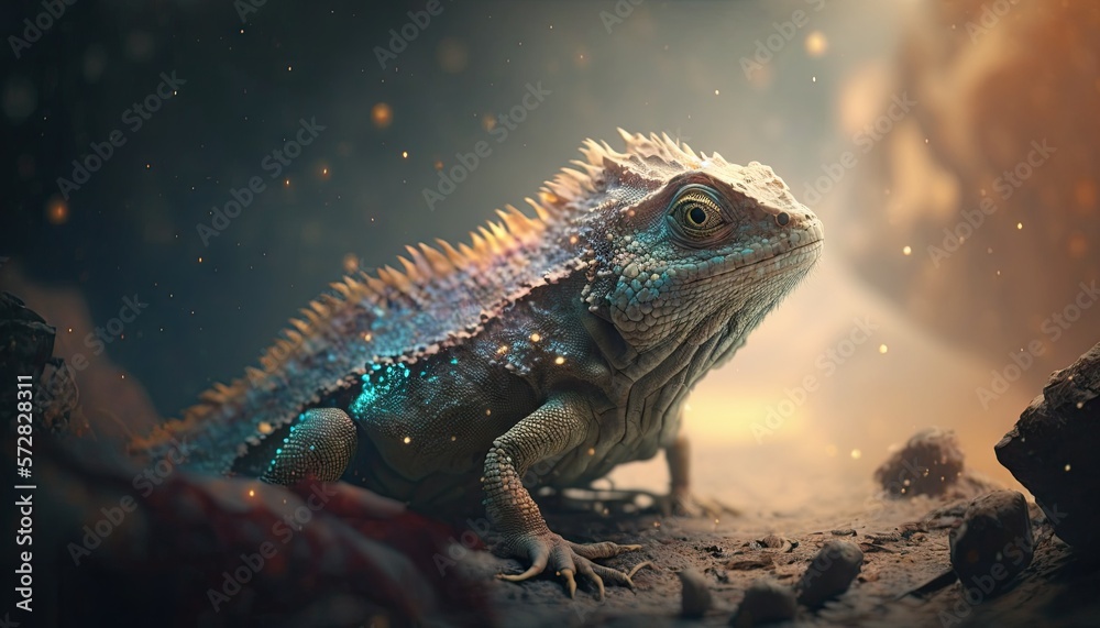 Cool, Epic, Artistic, Beautiful, and Unique Illustration of Iguana Animal Cinematic Adventure: Abstract 3D Wallpaper Background with Majestic Wildlife and Futuristic Design (generative AI) Cool, Epic, Artistic, Beautiful, and Unique Illustration of Iguana Animal Cinematic Adventure: Abstract 3D Wallpaper Background with Majestic Wildlife and Futuristic Design (generative AI)