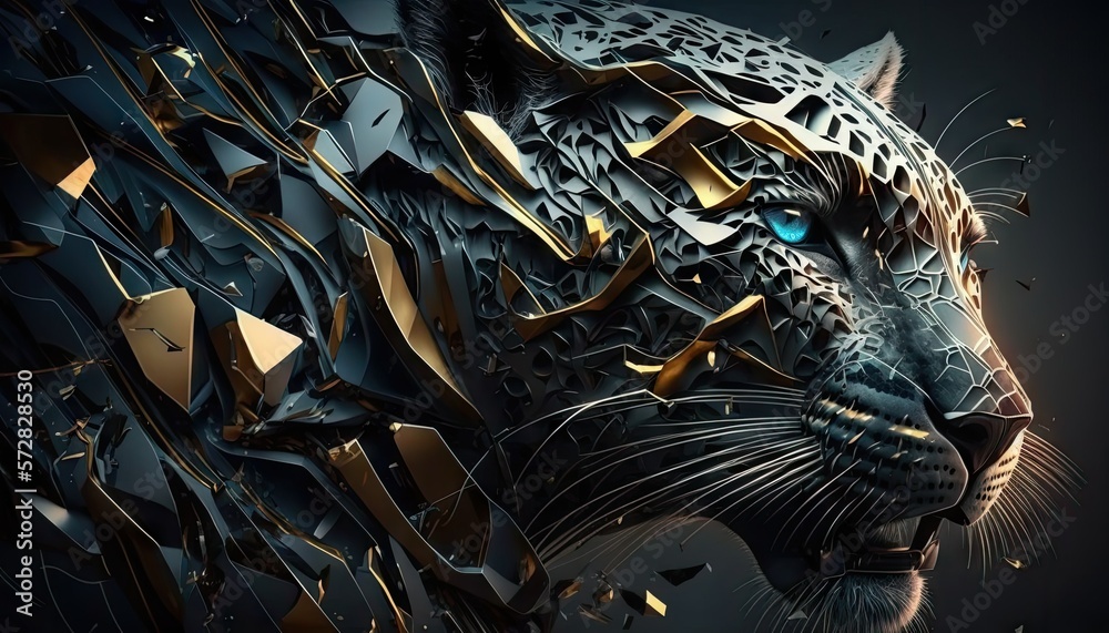 Viaje Creo que facil de manejar Cool, Epic, Artistic, Beautiful, and Unique Illustration of Panther Animal  Cinematic Adventure: Abstract 3D Wallpaper Background with Majestic  Wildlife and Futuristic Design (generative AI) ilustración de Stock | Adobe  Stock