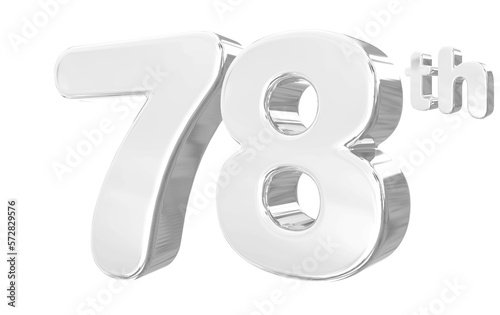 78th Year Anniversary Silver 