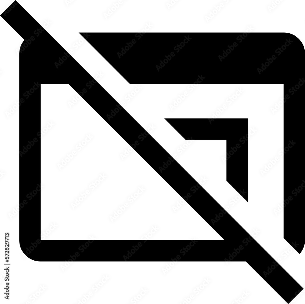 iframe off icon illustration with outline style used for web or UI purposes iframe off icon illustration with outline style used for web or UI purposes