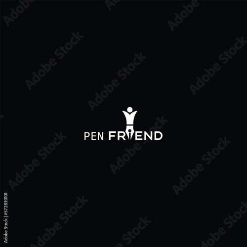  Pen Friend  logo design template and new idea concept