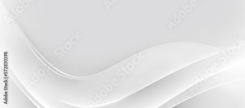 Abstract white modern simple curved wave texture background template element design for technology, corporate, business, banner, poster, brochure, wallpaper, website, landing page, cover and interior