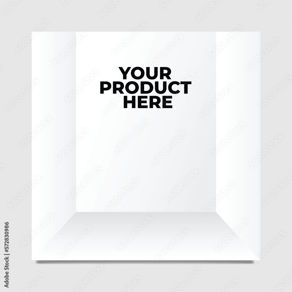 Clean white social media template for product with grey shades or room illusion. Suitable for product display. Clean white social media template for product with grey shades or room illusion. Suitable for product display.