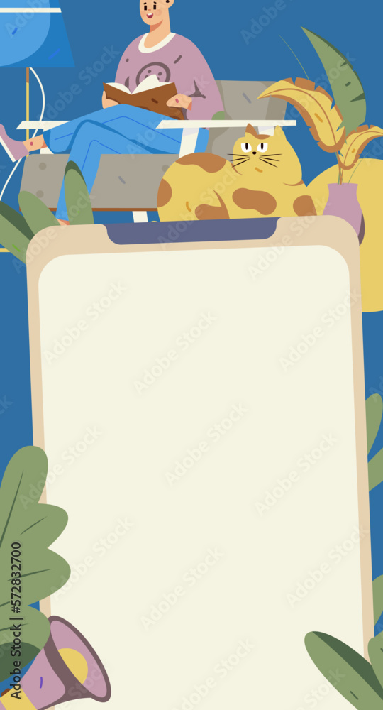 Fototapeta premium Education learning people flat vector concept hand drawn illustration 