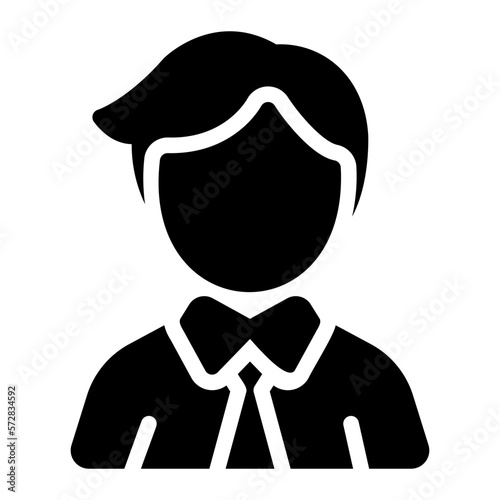 businessman glyph icon