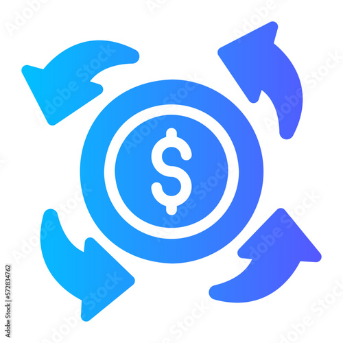 money gradient icon