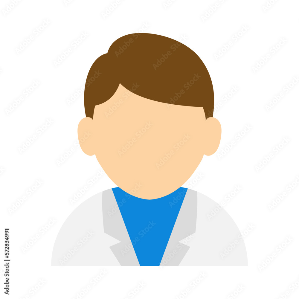Scientist profile icon. Scientist lab profession