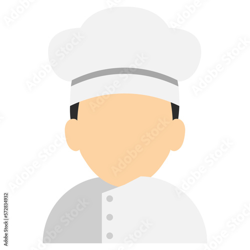 Chef profile icon. Cooking man profession