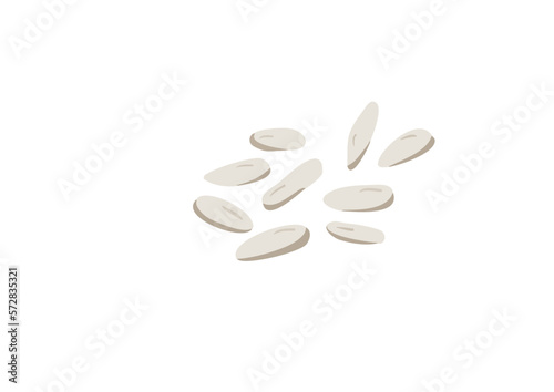 Rice icon with flat design