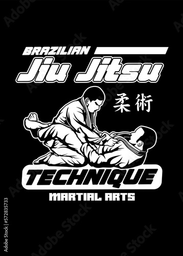 Bilde på lerret BRAZILIAN JIU JITSU TECHNIQUE