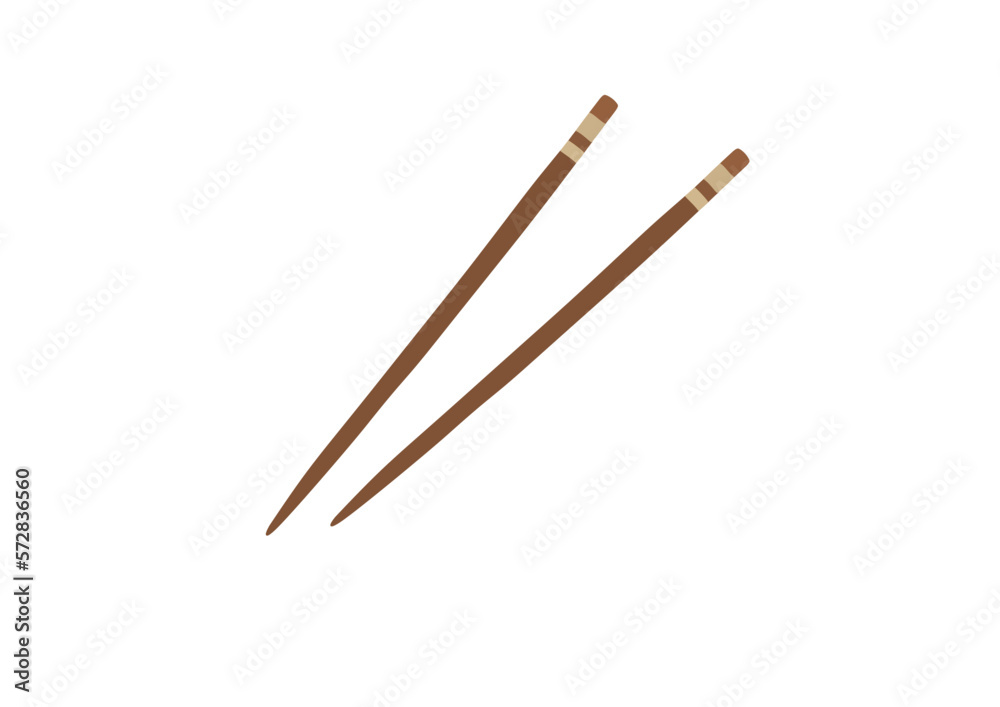 Chopsticks icon with flat design Chopsticks icon with flat design