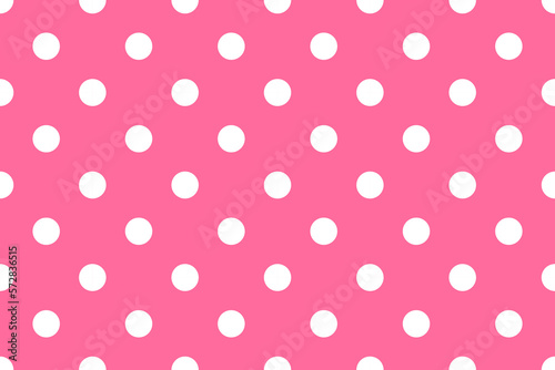 White polka dot on pink background. seamless white polka dot pattern on pink background