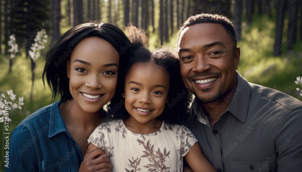 Beautiful Portrait of Multiracial family smiling at a National Forests in beautiful springtime : A Celebration of Happiness and Nature's Beauty (generative AI) Beautiful Portrait of Multiracial family smiling at a National Forests in beautiful springtime : A Celebration of Happiness and Nature's Beauty (generative AI)