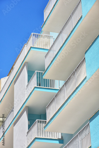 Low angle view of modern condo building in Armacao de Pera © Schneestarre