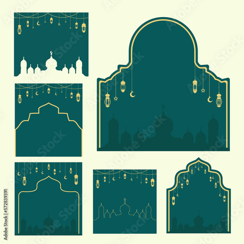 islamic background with chandelier