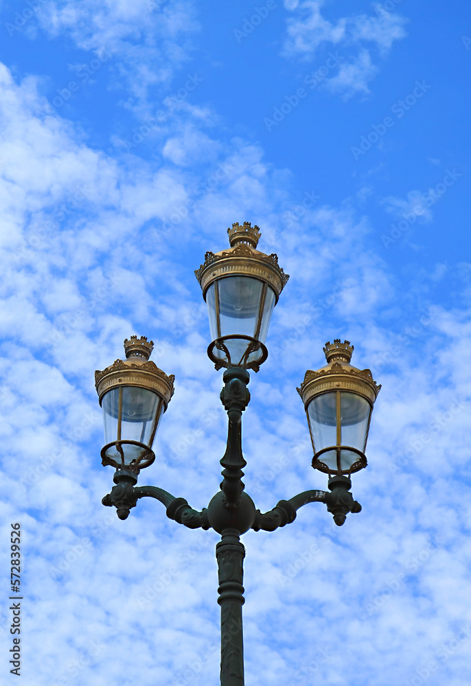 Gorgeous vintage style street lamps of the Historical Centre of Cusco, Cusco, Peru, South America