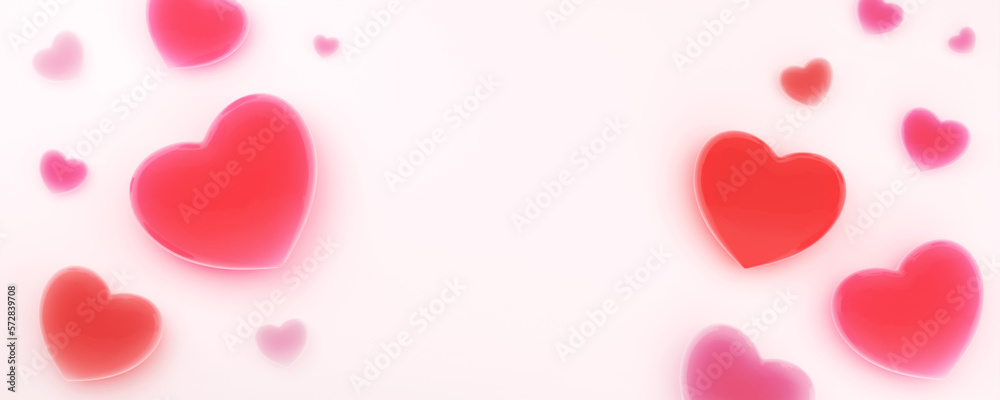 Lovely pink and red heart shape