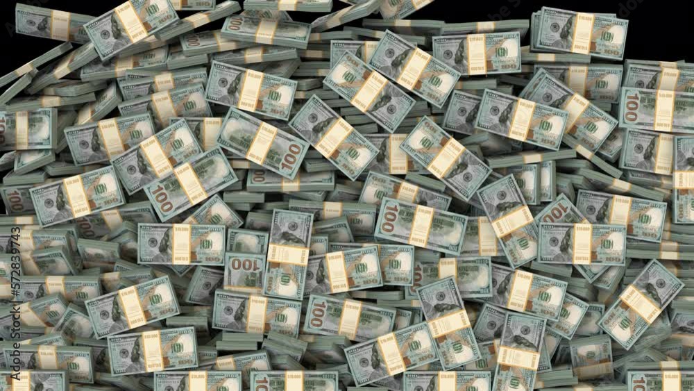 Stacked Bundles Of $100 Bills Fill Screen Overlay Stacked Bundles Of $100 Bills Fill Screen Overlay