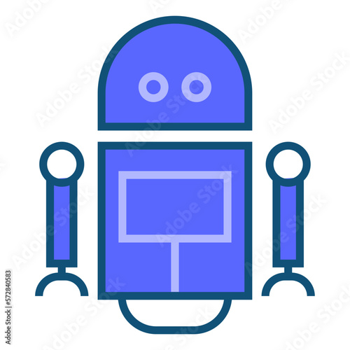 robot with ai. artificial intelligence icon