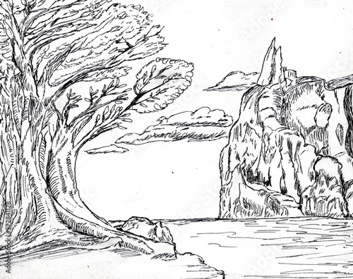 River Side Sketch