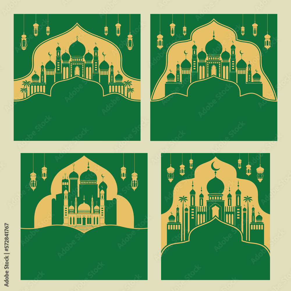 set of islamic background