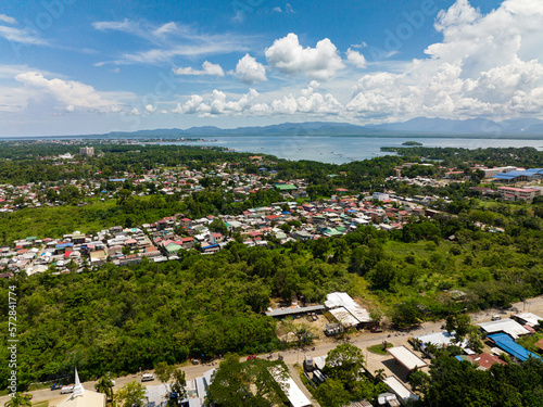 Top view of city of Puerto Princesa on the island of Palawan. Philippines. photo
