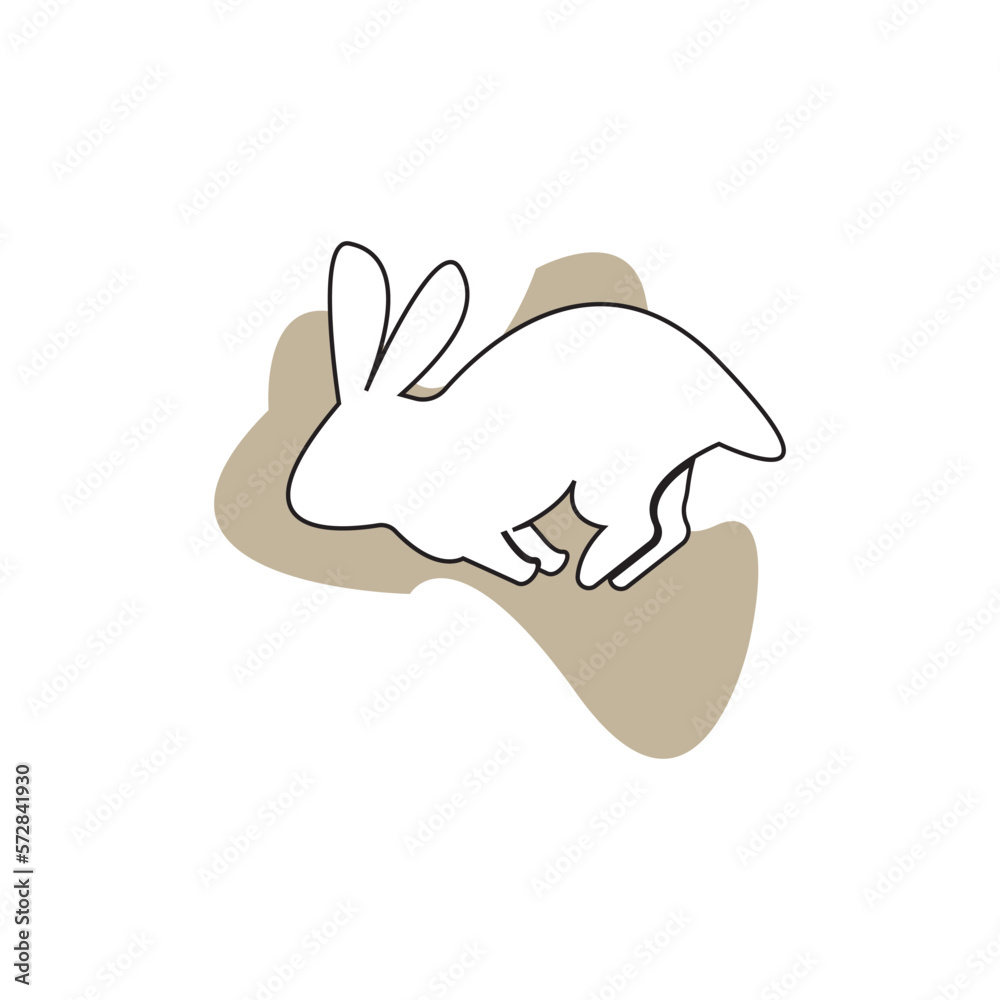 Rabbit logo design illustration template vector icon Rabbit logo design illustration template vector icon