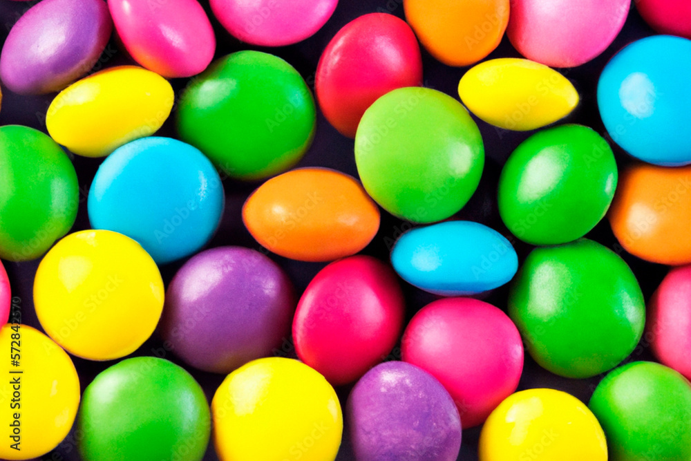 3d illustration of mixed spherical colored chocolates 3d illustration of mixed spherical colored chocolates