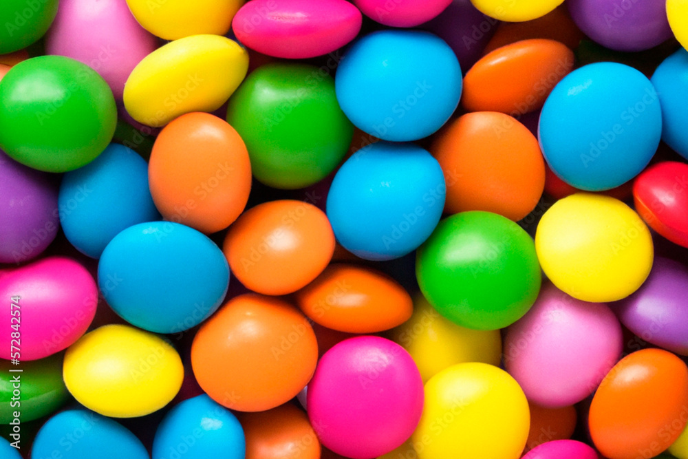 3d illustration of mixed spherical colored chocolates 3d illustration of mixed spherical colored chocolates