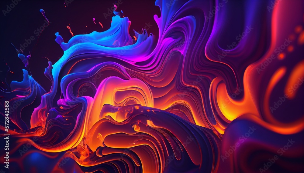 Fluid wave abstract background. Generative AI, Generative, AI