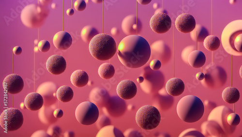 close up of bacteria or virus. bacteria closeup for medical purpose or educational background  closeup of virus in general or mutation  spheres particles with spheres blur in background generative ai 