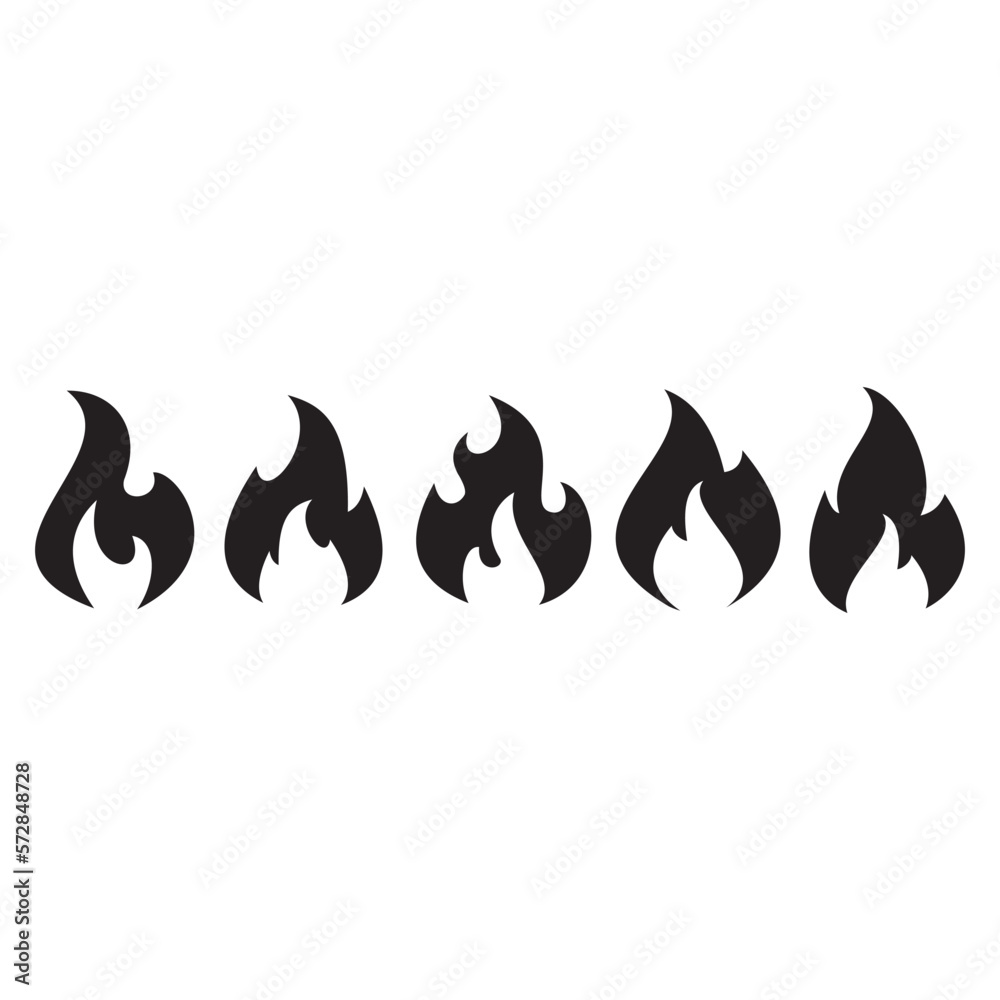 Fire icon collection. fire flame symbol Fire icon collection. fire flame symbol