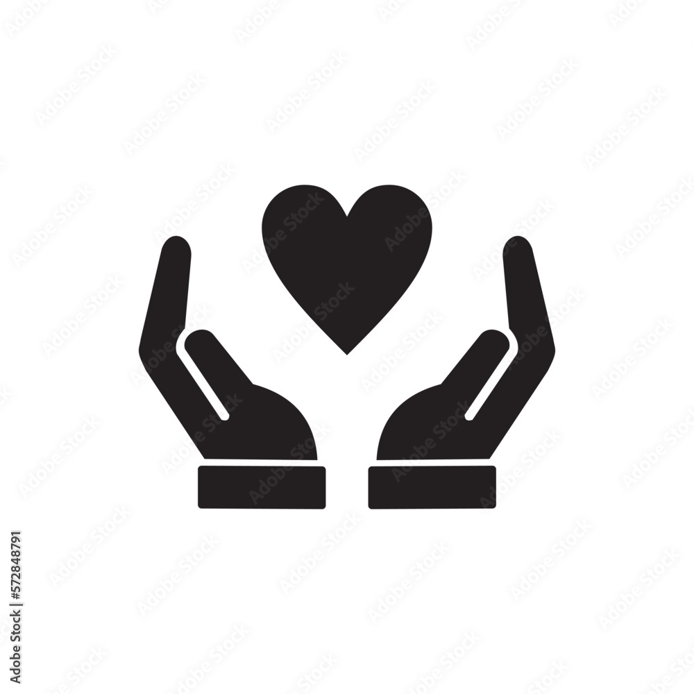 heart in hand icons. hands holding heart icon. health, medicine symbol heart in hand icons. hands holding heart icon. health, medicine symbol