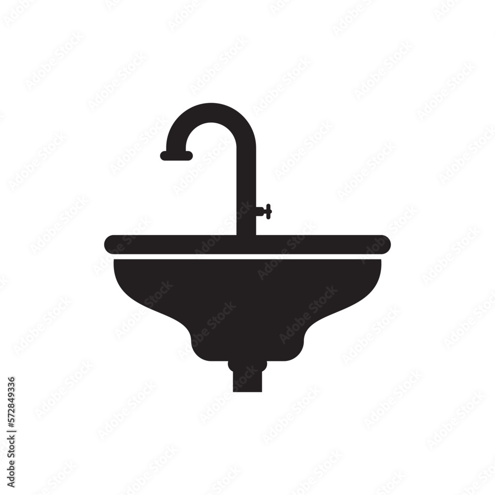 Kitchen Sink Icon, Kitchen Accessories With Water Tap Used For Washing Dishes Kitchen Sink Icon, Kitchen Accessories With Water Tap Used For Washing Dishes