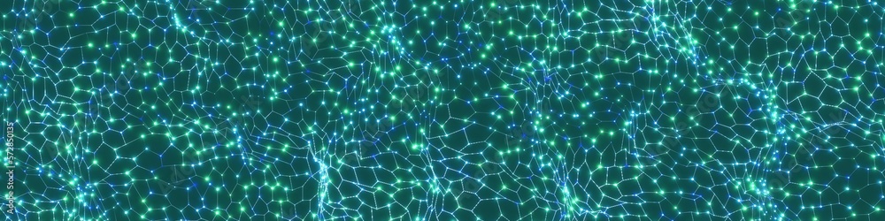 Technology background with glowing grid and dots Technology background with glowing grid and dots
