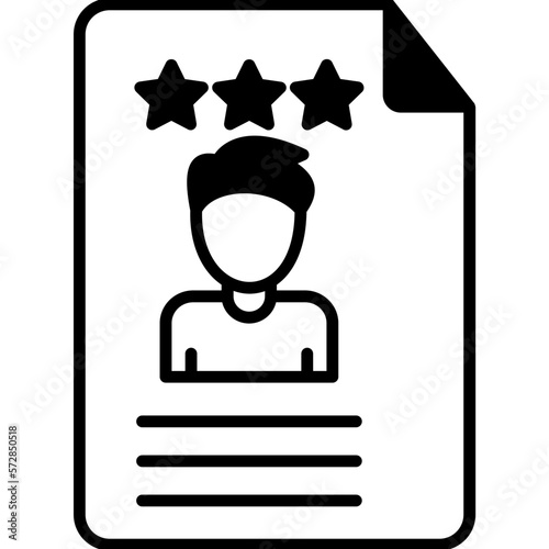 Attested Document Half Glyph Vector Icon which can easily modified  

