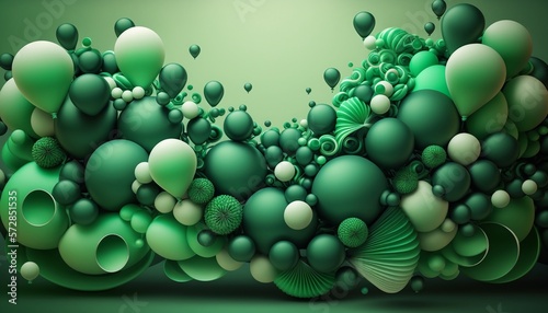 modern green balloons background. © Jasper W