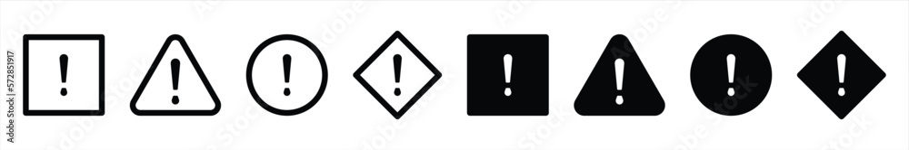 exclamation mark icon set. attention caution danger and warning icon symbol sign collections, vector illustration exclamation mark icon set. attention caution danger and warning icon symbol sign collections, vector illustration