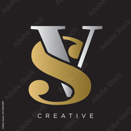 sv  logo design vector	