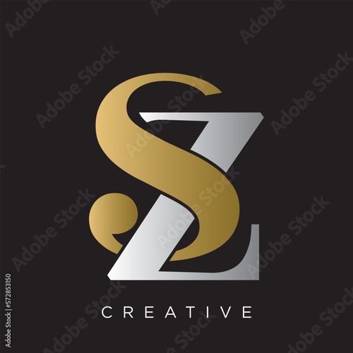  sz logo design vector icon photo