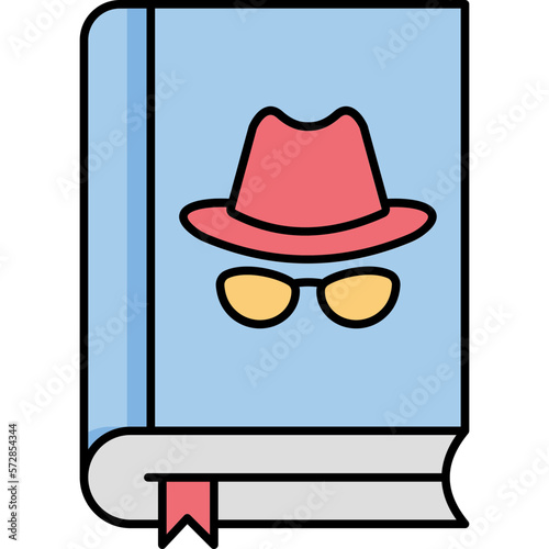 Crime Detection Book Half Glyph Vector Icon which can easily modified  

