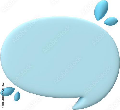 Speech bubble 3D Render